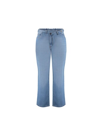 Calça Jeans Cós Transpassado Feminino Plus Size