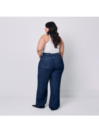 Calça Jeans Reta Feminina Plus Size