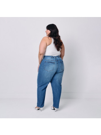 Calça Jeans Mom Feminina Plus Size