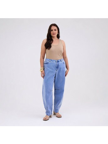 Calça Jeans Barrel Royal Feminino Plus Size