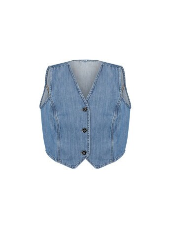 Colete Jeans Azul Claro Feminino Plus Size