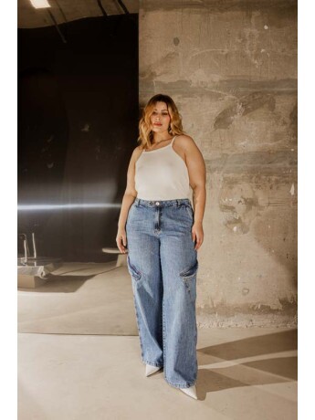 Calça Cargo Feminino  Plus Size