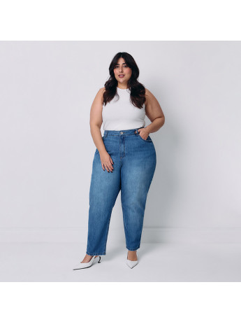 Calça Jeans Mom Feminina Plus Size